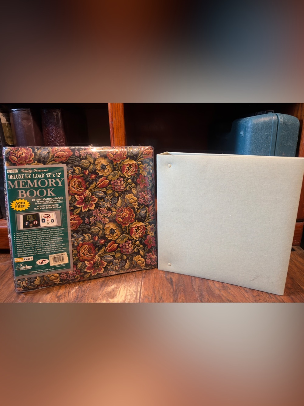 Pair of Floral & Light Blue 12x12 Memory Albums